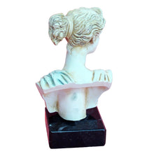 Load image into Gallery viewer, Artemis Goddess of Hunt small head bust on marble base - Diana Mistress of Animals