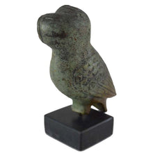 Load image into Gallery viewer, Owl of Athens small bronze sculpture on Marble Base - Goddess Athena symbol