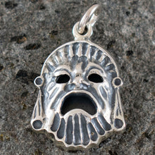 Load image into Gallery viewer, Comedy & Tragedy Ancient Greek Theater Silver Masks Pendants