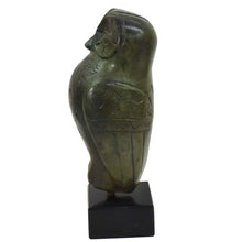 Load image into Gallery viewer, Owl of Wisdom Bronze statue on marble base - Goddess Athena symbol