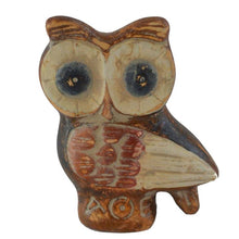 Load image into Gallery viewer, Owl of wisdom mini clay statue - Goddess Athena - Protector of Athens