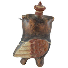 Load image into Gallery viewer, Owl of wisdom small clay statue with crazy eyes