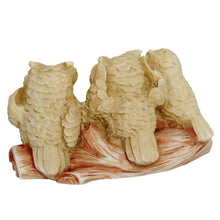 Load image into Gallery viewer, Owls Alabaster aged sculpture - Symbol of wisdom - Goddess Athena