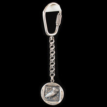 Load image into Gallery viewer, Athens Tetradrachm - Goddess Athena & Owl of Wisdom Silver Keychain