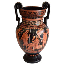 Load image into Gallery viewer, Paris & Helen - Heracles & Nike - Red Figure Volute Krater Vase - Museum Replica