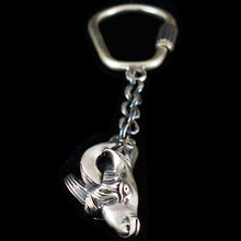 Load image into Gallery viewer, Ram's Head Sterling Silver Keychain - High Quality Item - Nobility - Capricorn