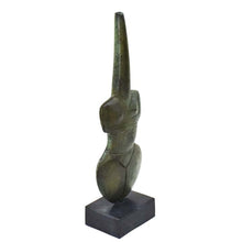 Load image into Gallery viewer, Cycladic Violos Female Bronze statue - Ancient Abstract Art Statue Simplicity