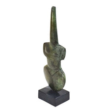 Load image into Gallery viewer, Cycladic Violos Female Bronze statue - Ancient Abstract Art Statue Simplicity
