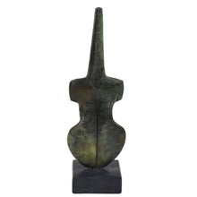 Load image into Gallery viewer, Cycladic Violos Female Bronze statue - Ancient Abstract Art Statue Simplicity