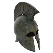 Load image into Gallery viewer, Corinthian Bronze mini Helmet with Athena and Pegasus carvings