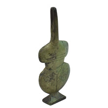 Load image into Gallery viewer, Cycladic Violos Female Greek Bronze small statue - Abstract Art statue - Simplicity