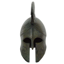 Load image into Gallery viewer, Corinthian Bronze mini Helmet with Athena and Pegasus carvings