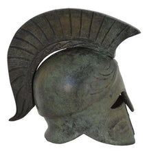 Load image into Gallery viewer, Corinthian Bronze mini Helmet with Athena and Pegasus carvings
