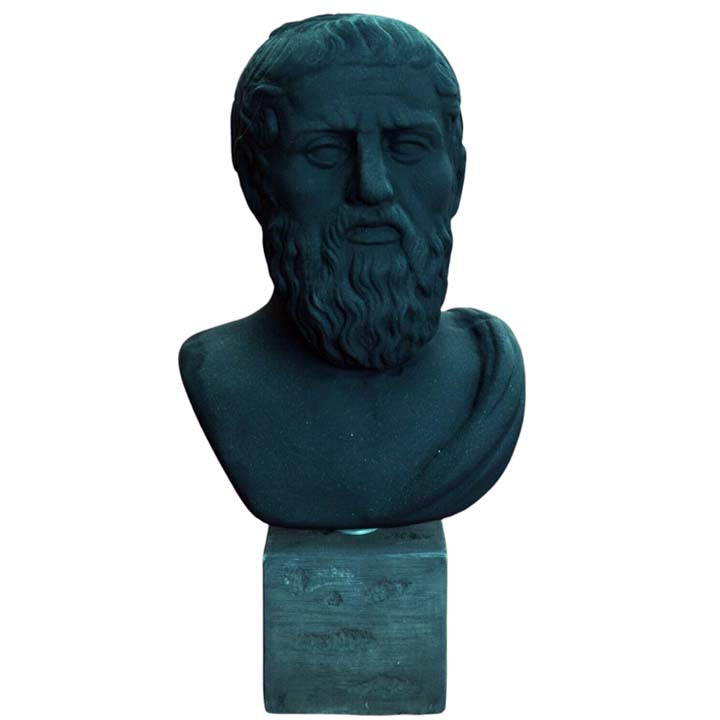 Plato the Philosopher black bust - Western Philosophy - Socrates Aristotle