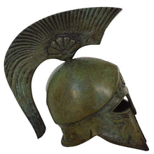 Load image into Gallery viewer, Corinthian Bronze mini Helmet with Goat carvings - Spartans Athenians Hoplite