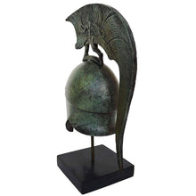 Load image into Gallery viewer, Corinthian Bronze small Helmet on Marble Base