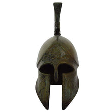 Load image into Gallery viewer, Corinthian Bronze mini Helmet with Goat carvings - Spartans Athenians Hoplite