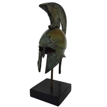 Load image into Gallery viewer, Corinthian Bronze mini Helmet with Goat carvings and Griffin Design