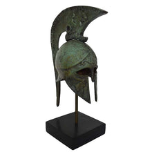 Load image into Gallery viewer, Corinthian Bronze mini Helmet with Goat carvings and Griffin Design