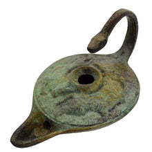 Load image into Gallery viewer, Bronze Oil Lamp with Snake and Bull Design - Lost Wax Method