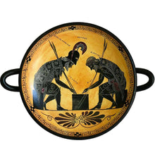 Load image into Gallery viewer, Achilles and Ajax Black Figure small Kylix Vase by Exekias - Vatican Museum