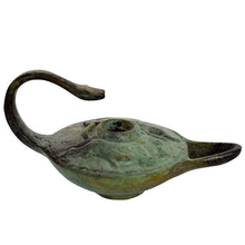 Load image into Gallery viewer, Bronze Oil Lamp with Snake and Bull Design - Lost Wax Method