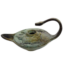 Load image into Gallery viewer, Bronze Oil Lamp with Snake and Bull Design - Lost Wax Method