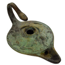 Load image into Gallery viewer, Bronze Oil Lamp with Snake and Bull Design - Lost Wax Method
