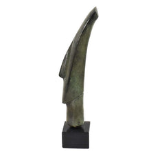 Load image into Gallery viewer, Cycladic Bronze Head on marble base - Ancient Art Abstract - Simplicity