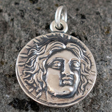 Load image into Gallery viewer, Helios Ancient Sun God Silver Pendant - Apollo God of Light - Rhodes Helius