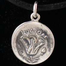Load image into Gallery viewer, Helios Ancient Sun God Small Silver Pendant - Apollo God of Light - Rhodes Helius