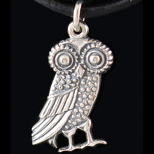 Load image into Gallery viewer, Owl Of Wisdom Silver Pendant - Goddess Athena Symbol