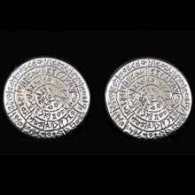 Load image into Gallery viewer, Phaistos Disc Cufflinks - Sterling Silver - Minoan Period