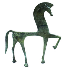 Load image into Gallery viewer, Proud Horse bronze figurine with carvings - Symbol of wealth and power