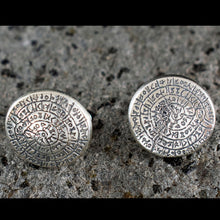 Load image into Gallery viewer, Phaistos Disc Cufflinks - Sterling Silver - Minoan Period