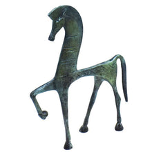 Load image into Gallery viewer, Proud Horse bronze figurine with carvings - Symbol of wealth and power