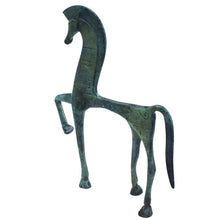 Load image into Gallery viewer, Proud Horse bronze figurine with carvings - Symbol of wealth and power