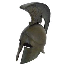 Load image into Gallery viewer, Pure bronze Corinthian mini helmet with Griffin carvings - Greek Spartan army