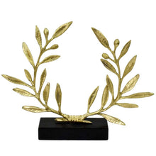 Load image into Gallery viewer, Pure Bronze Olive Wreath on Marble Base - Ancient Olympic Games Prize - Kotinos