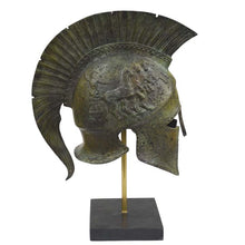 Load image into Gallery viewer, Corinthian pure Bronze Helmet with Chariot - Spartan Athenian Armor