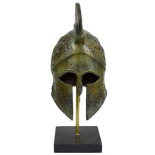 Load image into Gallery viewer, Corinthian pure Bronze Helmet with Chariot - Spartan Athenian Armor