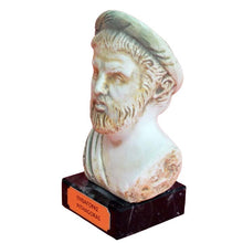 Load image into Gallery viewer, Pythagoras small head bust on marble base - Mathematician Philosopher - Theorem