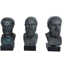 Load image into Gallery viewer, Set of Socrates Plato Aristotle bust - Western Philosophy Fathers Ancient Greece