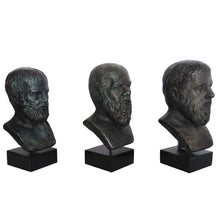 Load image into Gallery viewer, Set of Socrates Plato Aristotle bust - Western Philosophy Fathers Ancient Greece