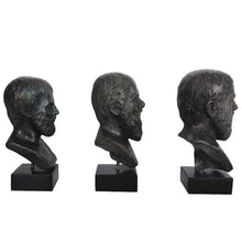 Load image into Gallery viewer, Set of Socrates Plato Aristotle bust - Western Philosophy Fathers Ancient Greece