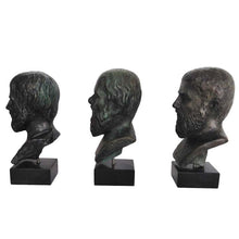 Load image into Gallery viewer, Set of Socrates Plato Aristotle bust - Western Philosophy Fathers Ancient Greece
