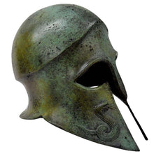Load image into Gallery viewer, Corinthian pure bronze large helmet with snakes - Hoplite soldier infantry