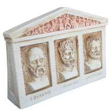 Load image into Gallery viewer, Socrates Aristotle Plato Relief Sculpture - Fathers of Philosophy Student Teacher