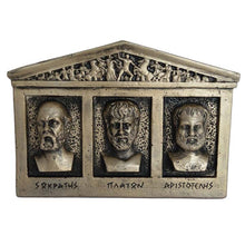 Load image into Gallery viewer, Socrates Aristotle Plato Relief Statue - Fathers of Philosophy - Student Teacher