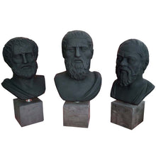 Load image into Gallery viewer, Socrates Plato Aristotle Black Sculpture - Fathers of Philosophy Student Teacher